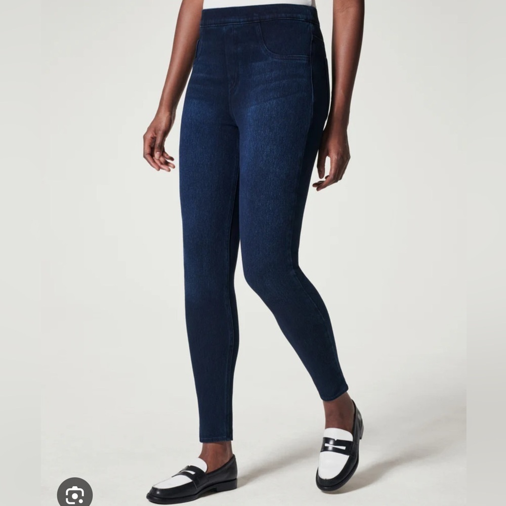 SPANX Jean-Ish Skinny Medium Wash Leggings Jeans